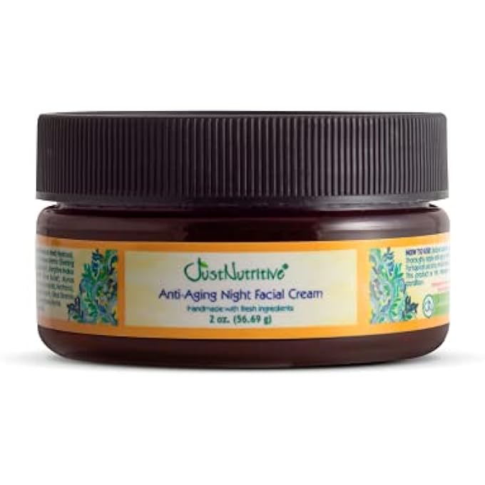 Just Nutritive ANTI-AGING NIGHT FACIAL CREAM | BEST NIGHT CREAM FOR AWESOME LOOKING SKIN | ANTI WRINKLE CREAM | ANTI AGING NIGHT CREAM FOR FACE | ANTI AGING SKIN CARE 2OZ - Image 1